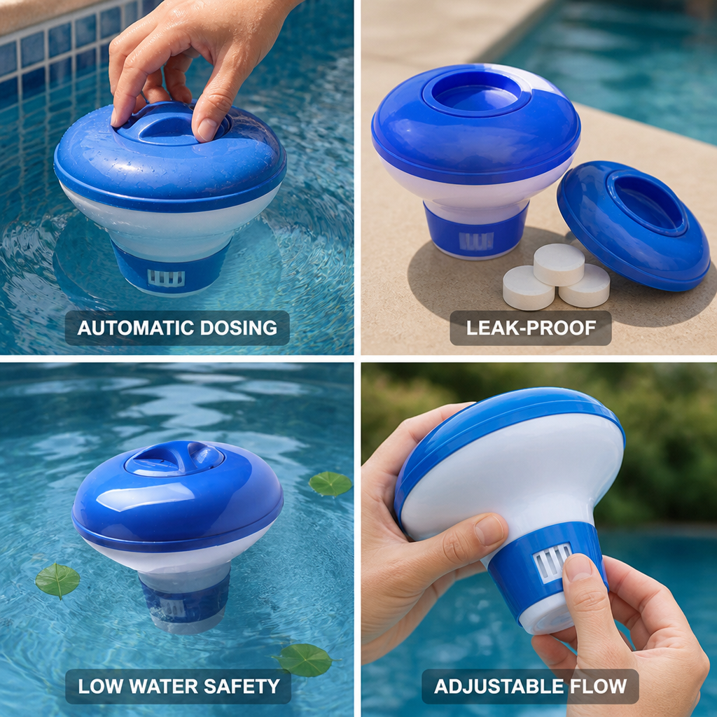 Airtight Automatic Floating Pool Chlorine Dispenser