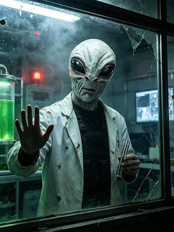 Alien Mask Full Head Latex Breathable