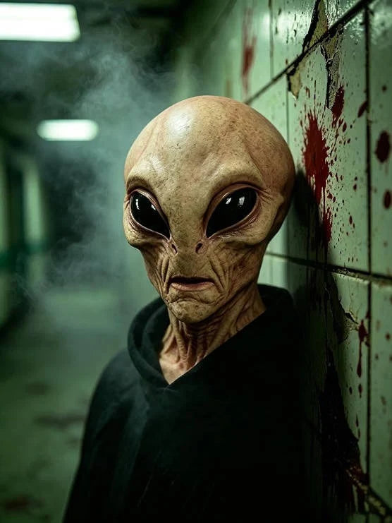 Alien Mask Full Head Latex Breathable