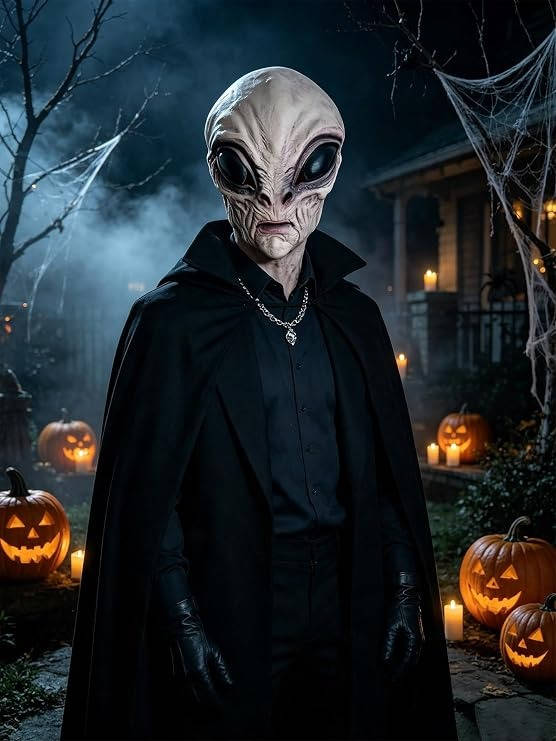 Alien Mask Full Head Latex Breathable