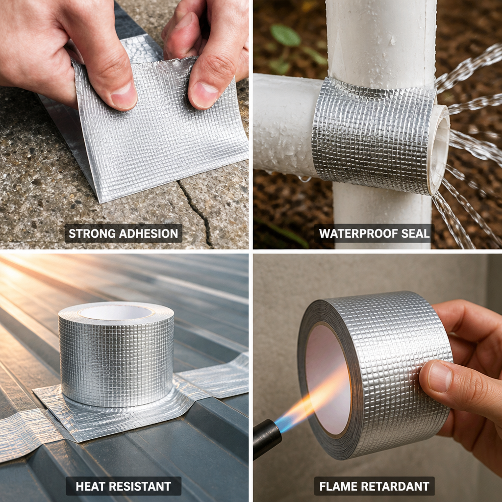 Aluminum-Faced Self-Adhesive Waterproof Repair Tape