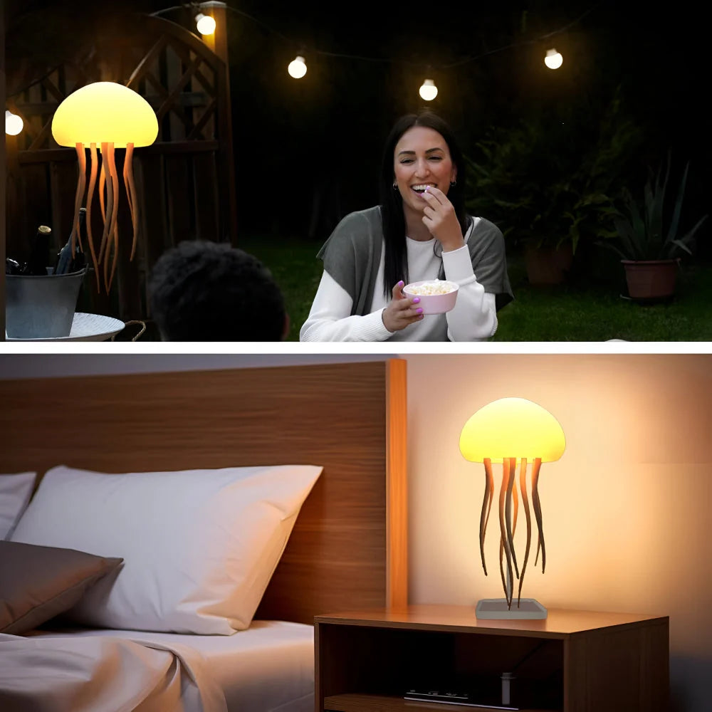 Ambient Mood Lamp Jellyfish-Style Silicone Tendrils USB & Battery