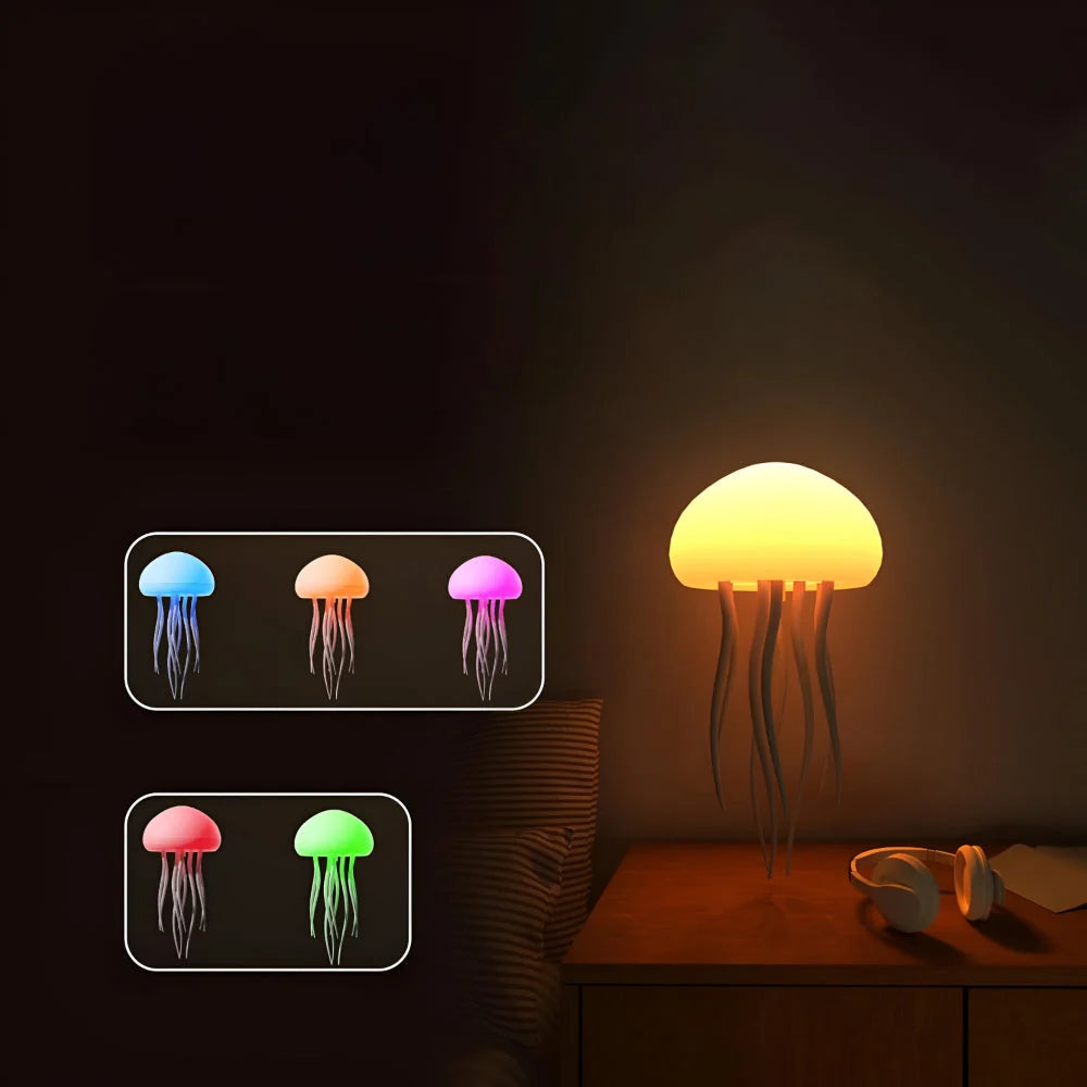 Ambient Mood Lamp Jellyfish-Style Silicone Tendrils USB & Battery