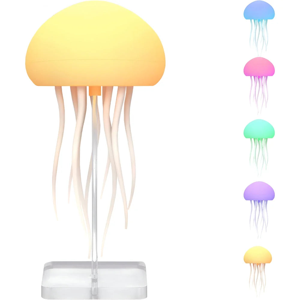 Ambient Mood Lamp Jellyfish-Style Silicone Tendrils USB & Battery