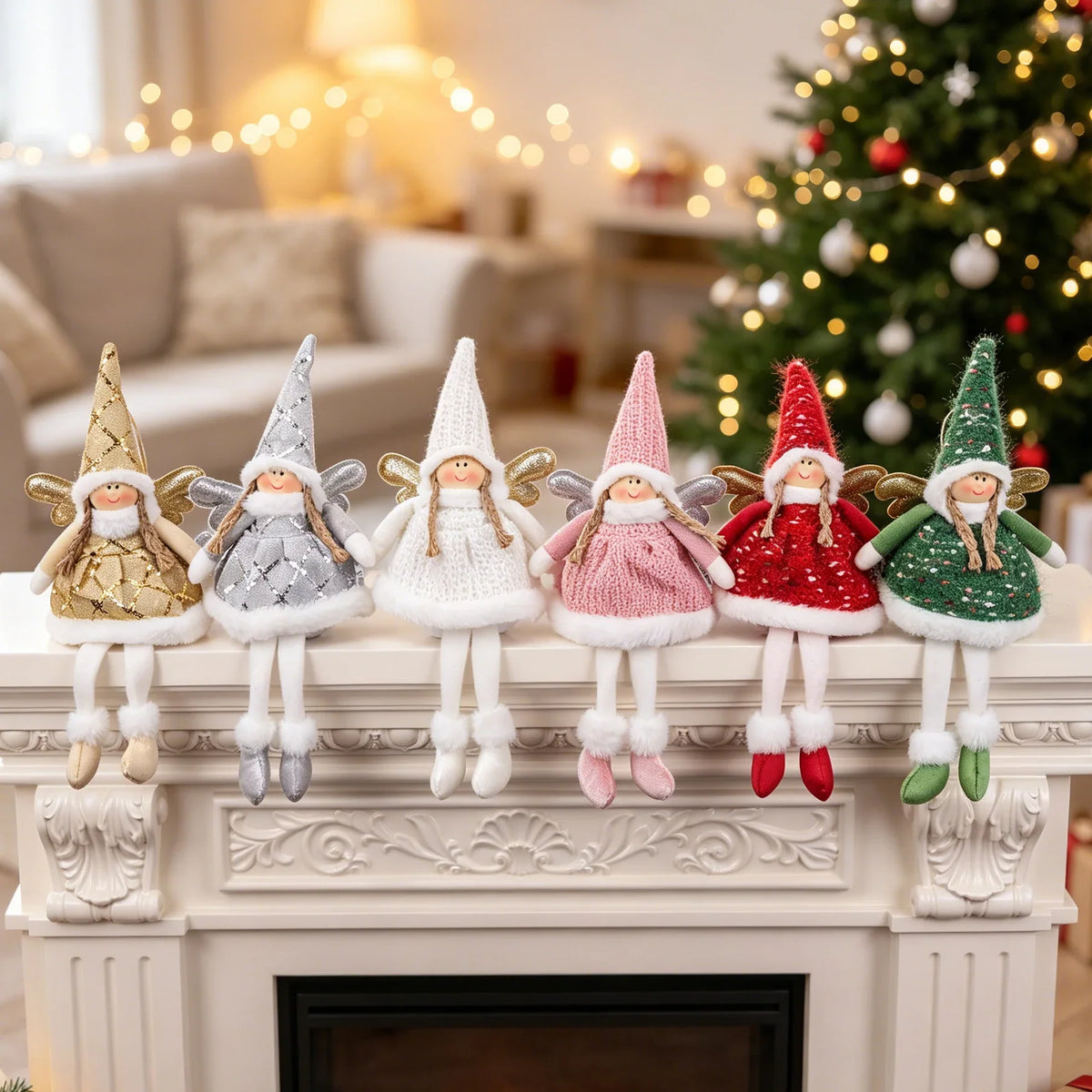 Angel Figurine Handmade Textile Tabletop Decor 6 Colors