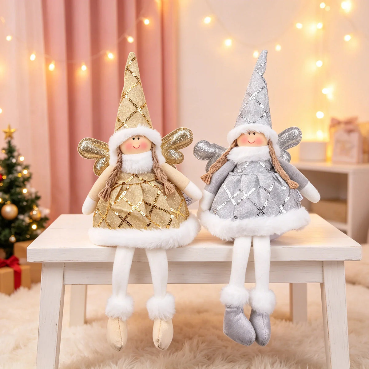 Angel Figurine Handmade Textile Tabletop Decor 6 Colors