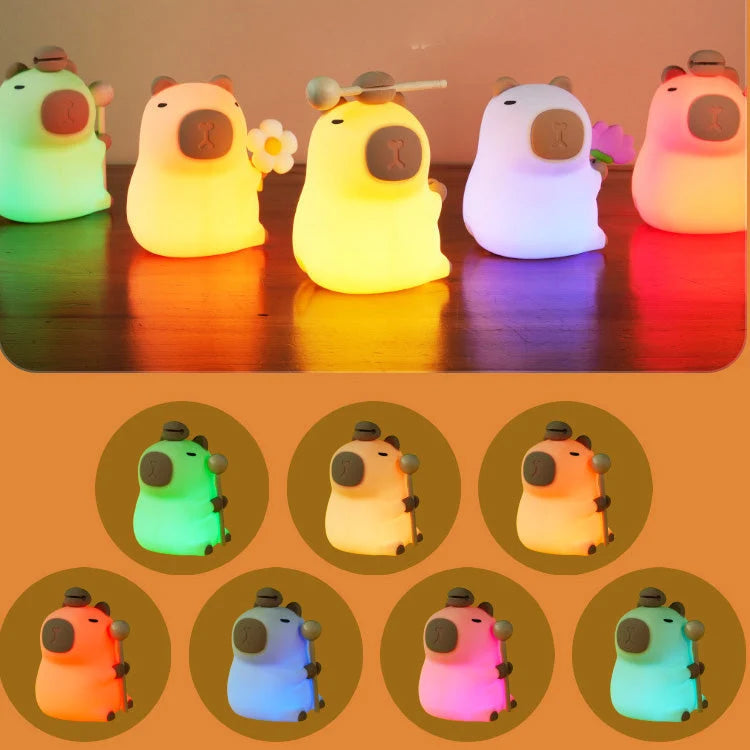 Animal Night Light Silicone Color-Changing Rechargeable