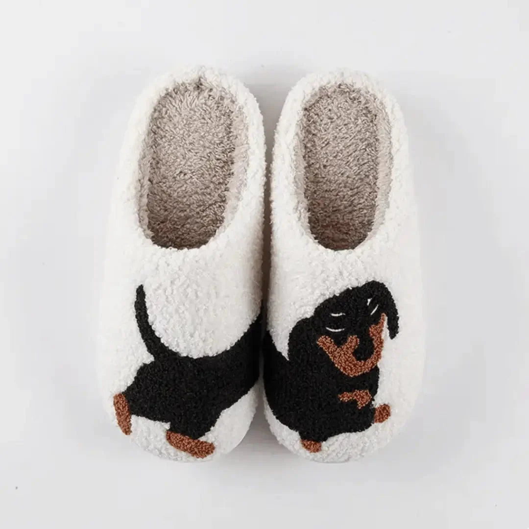 Animal Slippers Plush Non-Slip Sole