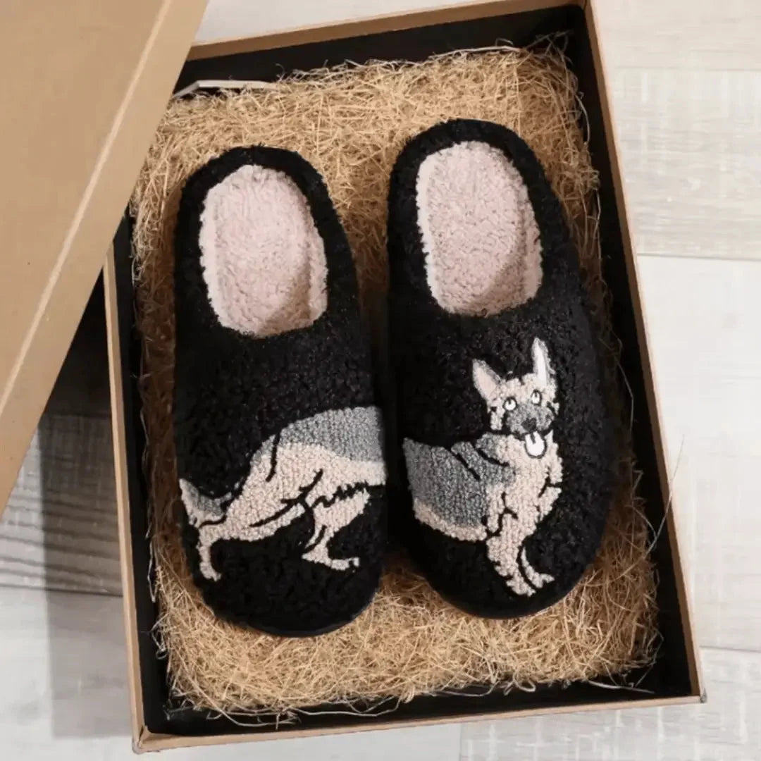 Animal Slippers Plush Non-Slip Sole
