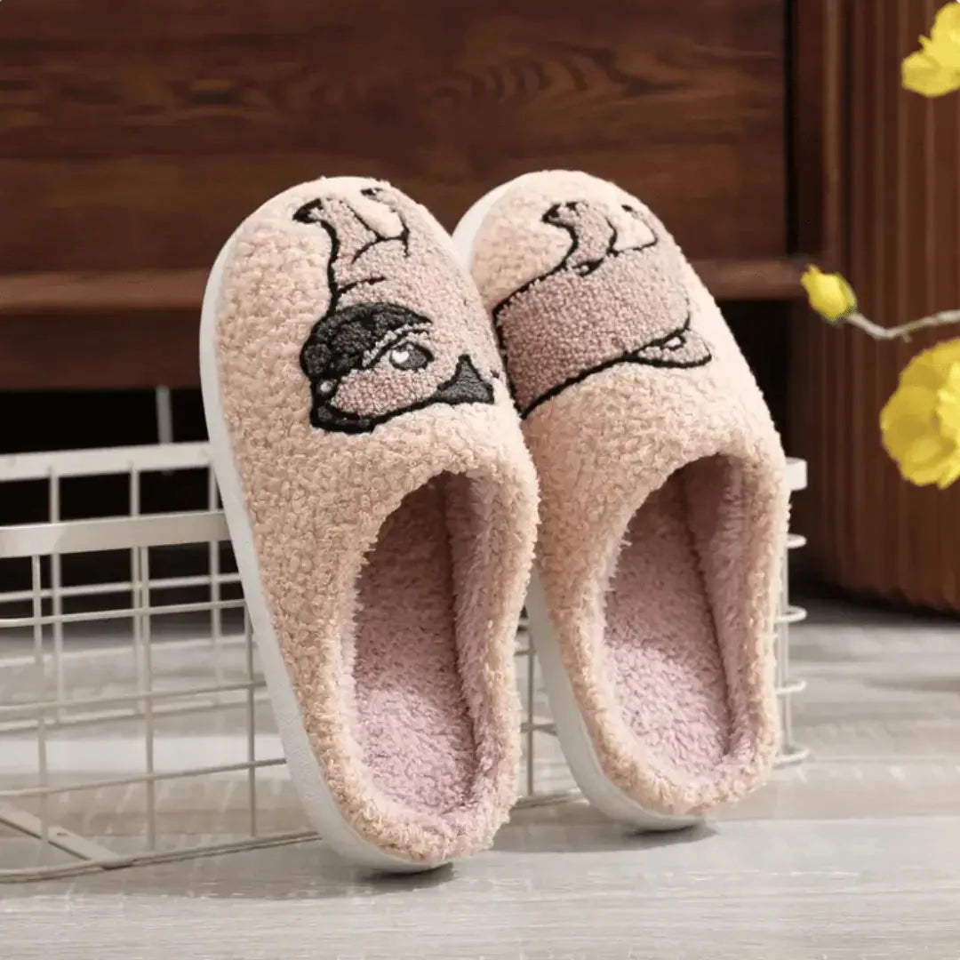 Animal Slippers Plush Non-Slip Sole