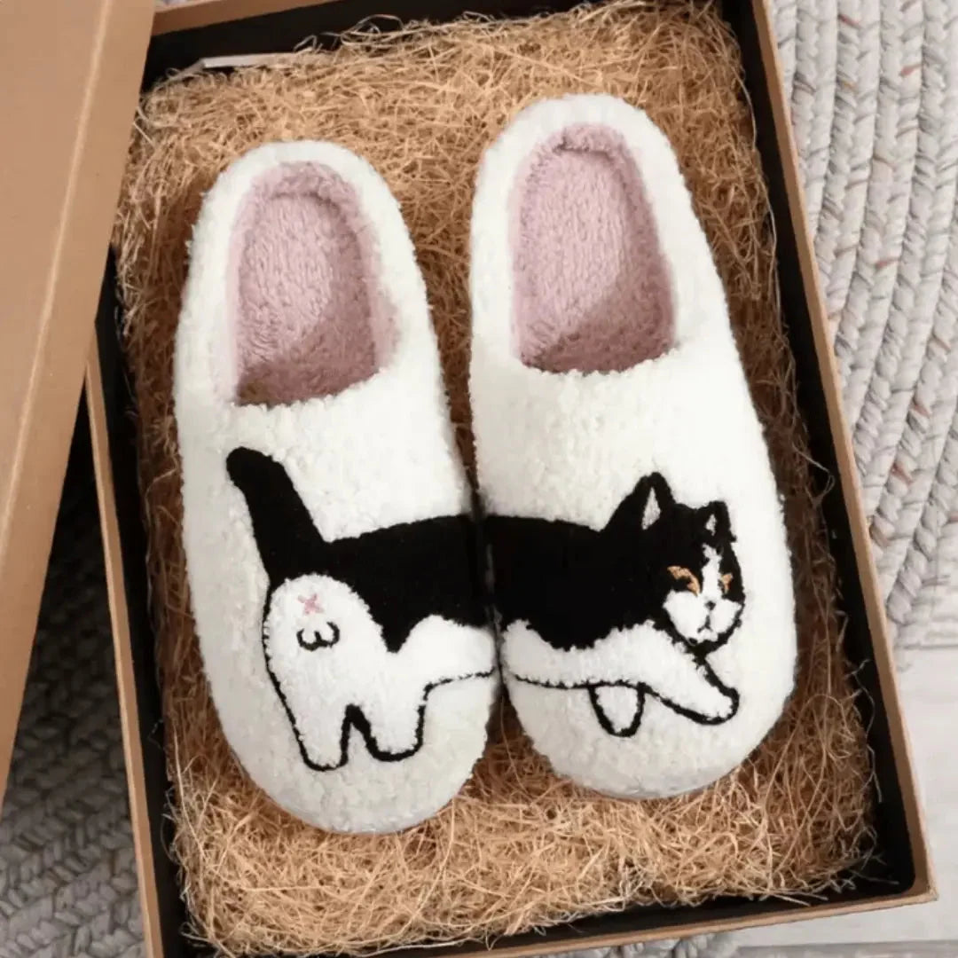 Animal Slippers Plush Non-Slip Sole