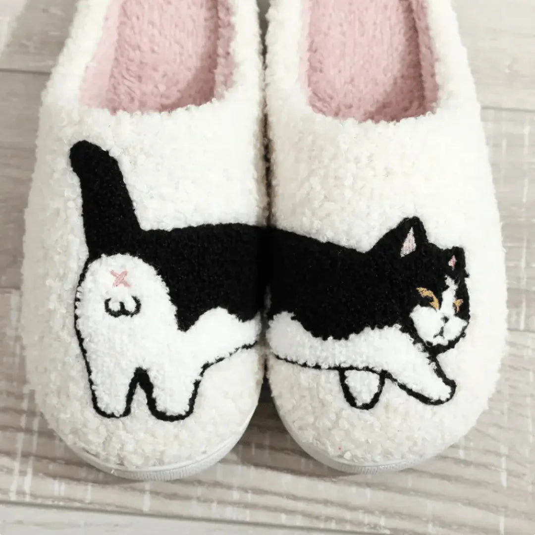 Animal Slippers Plush Non-Slip Sole