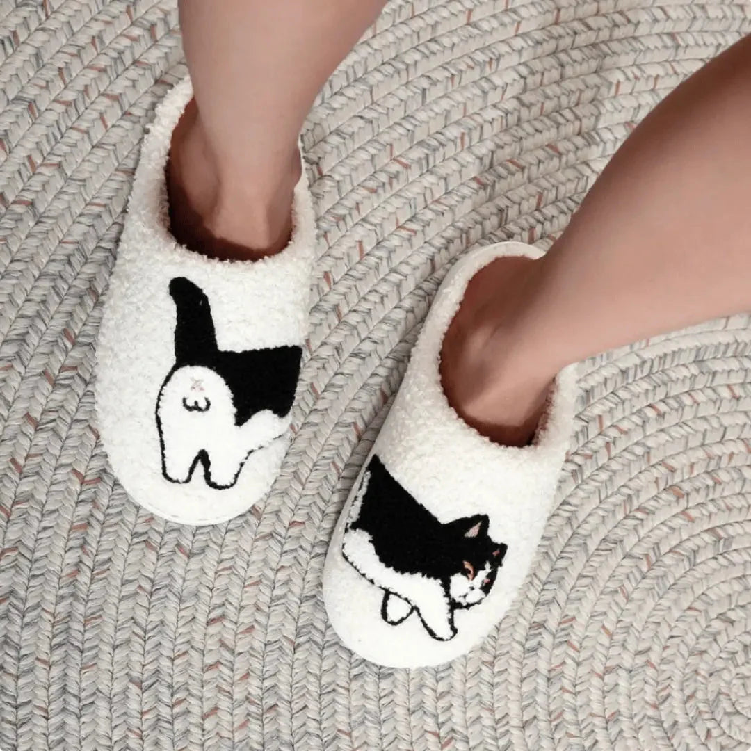 Animal Slippers Plush Non-Slip Sole