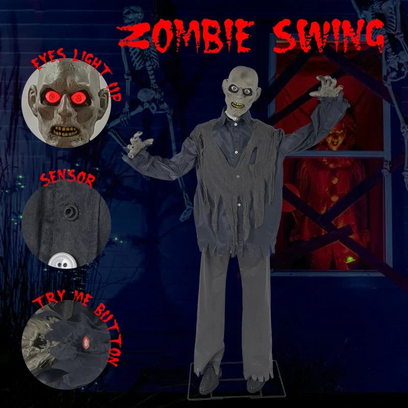Animated Zombie Figure Lifelike Movement Weather-Resistant