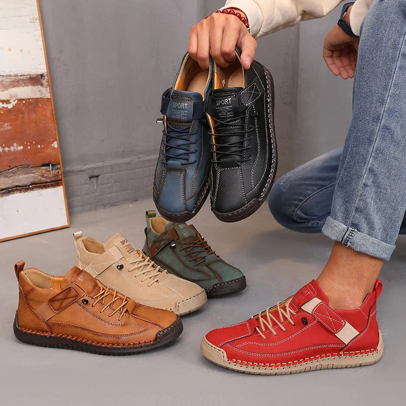 Ankle Boots Color Block Cushioned Sole Mid Height