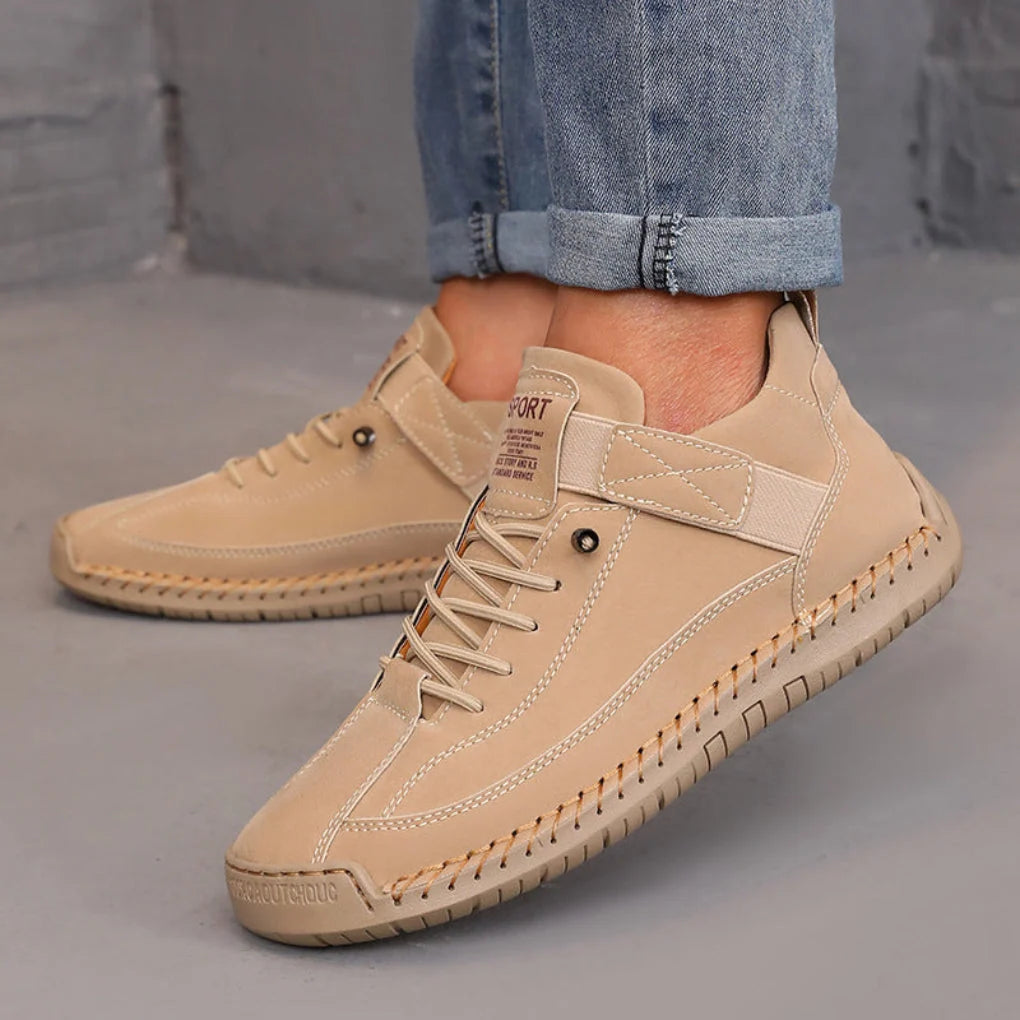 Ankle Boots Color Block Cushioned Sole Mid Height