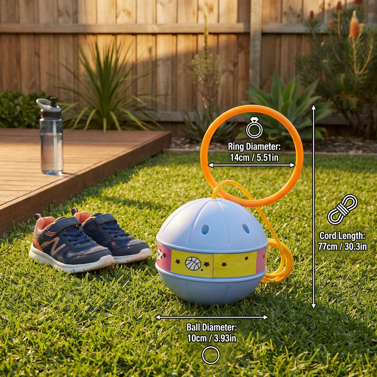 Ankle Bounce Ball Motion-Activated LED & Adjustable Loop