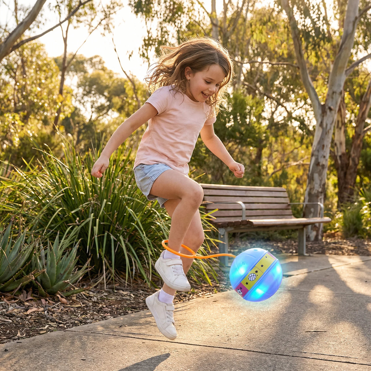 Ankle Bounce Ball Motion-Activated LED & Adjustable Loop