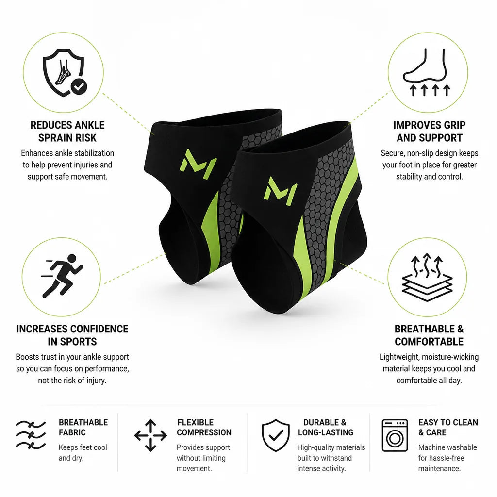 Ankle Support Sleeve Compression & Non-Slip 2-Pack