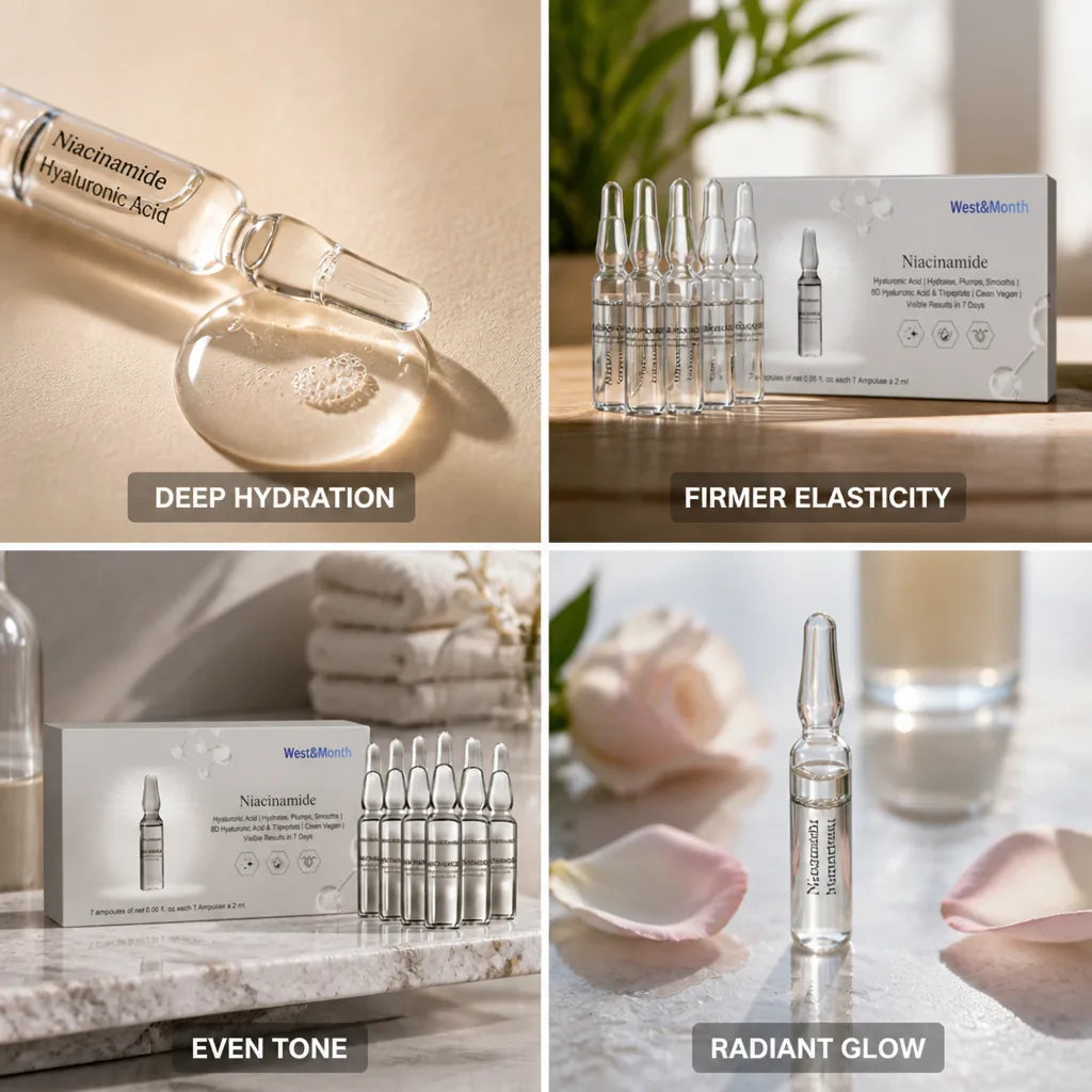 Anti-Aging Serum Collagen Peptides Hydrating Brightening 7 Bottles