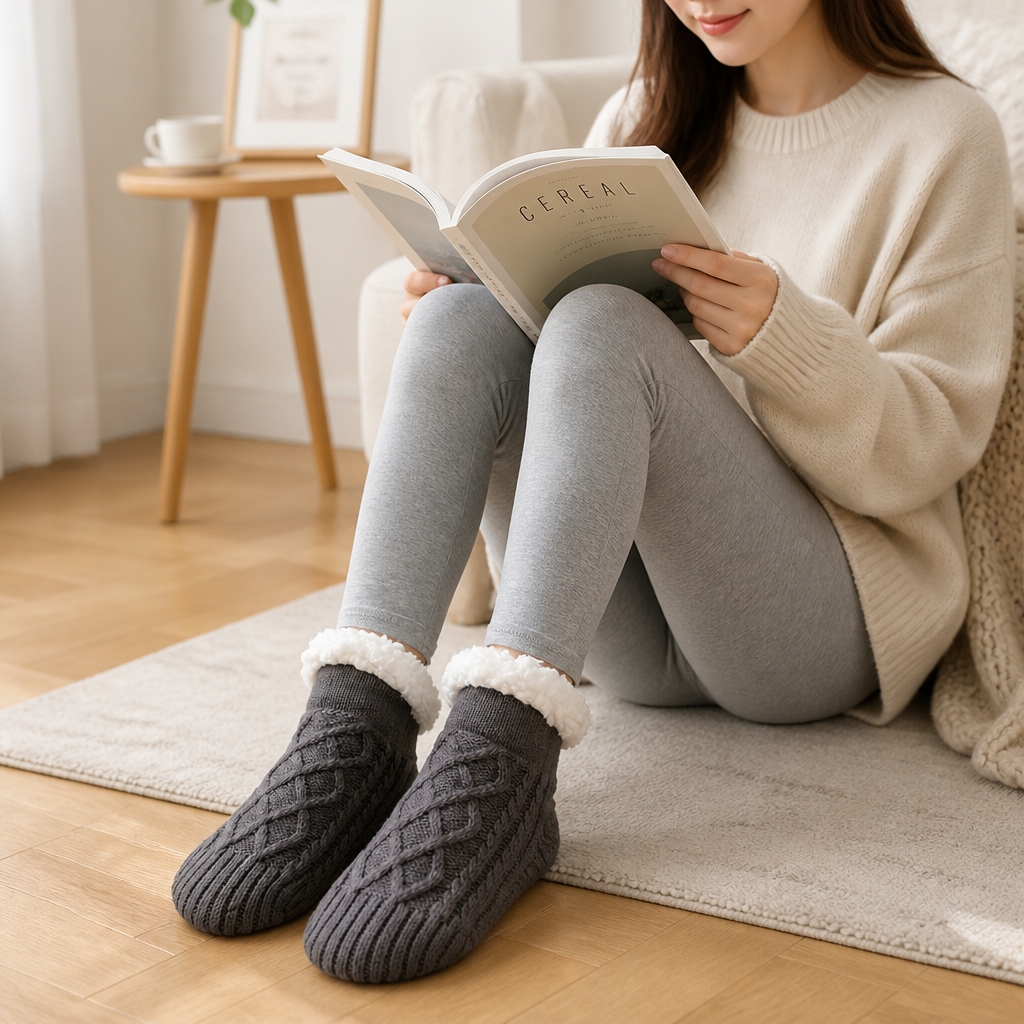 Anti-Slip Soft-Pile Fleece Socks