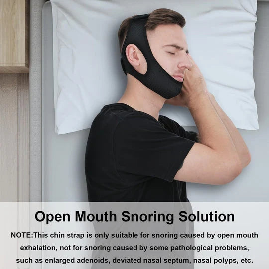 Anti-Snoring Chin Strap Adjustable Velcro Breathable & Washable