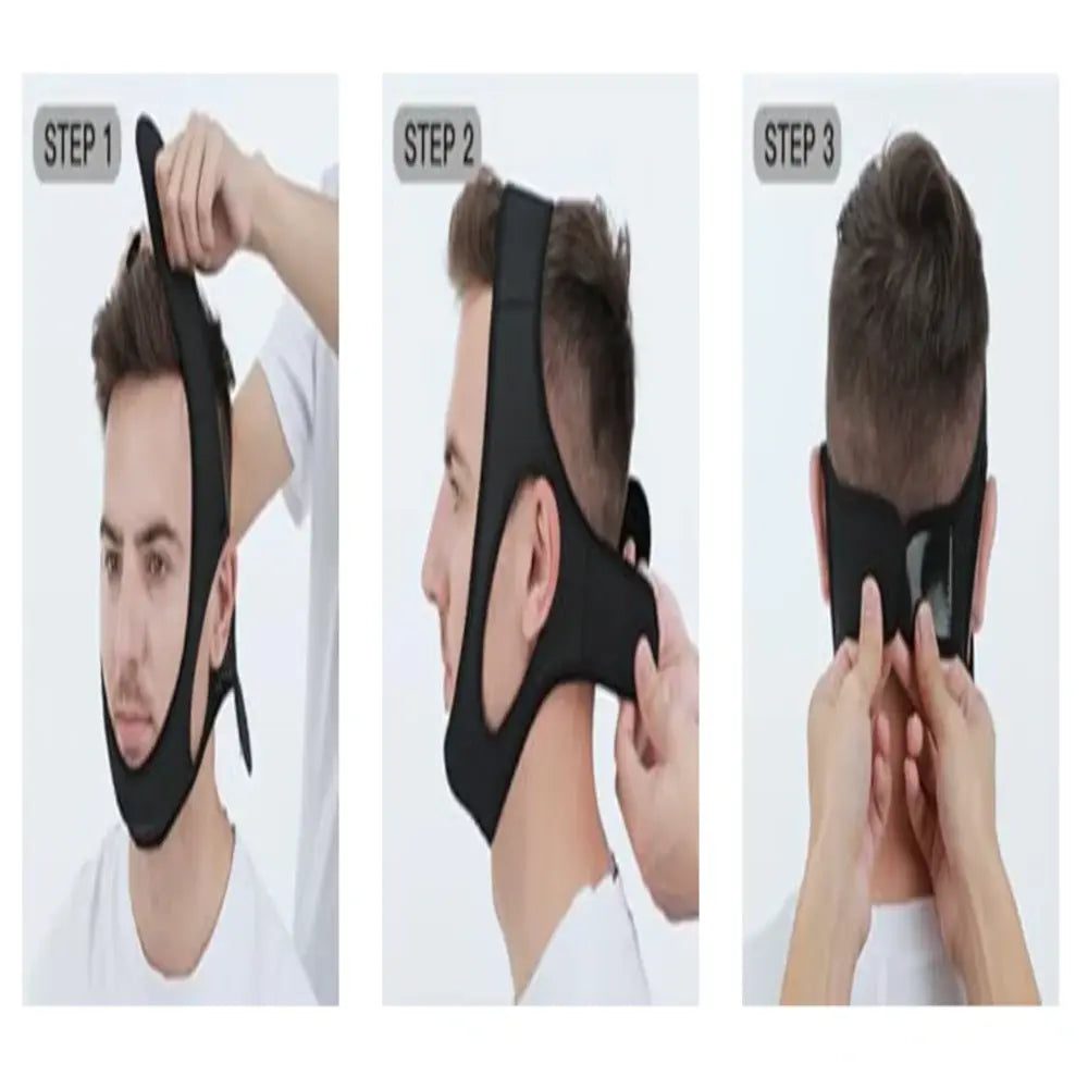 Anti-Snoring Chin Strap Adjustable Velcro Breathable & Washable