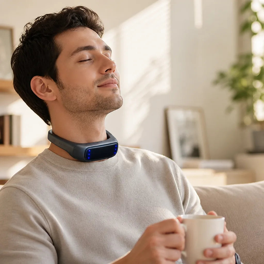 Anti-Snoring Device Neckband Low-Frequency Pulse USB Rechargeable