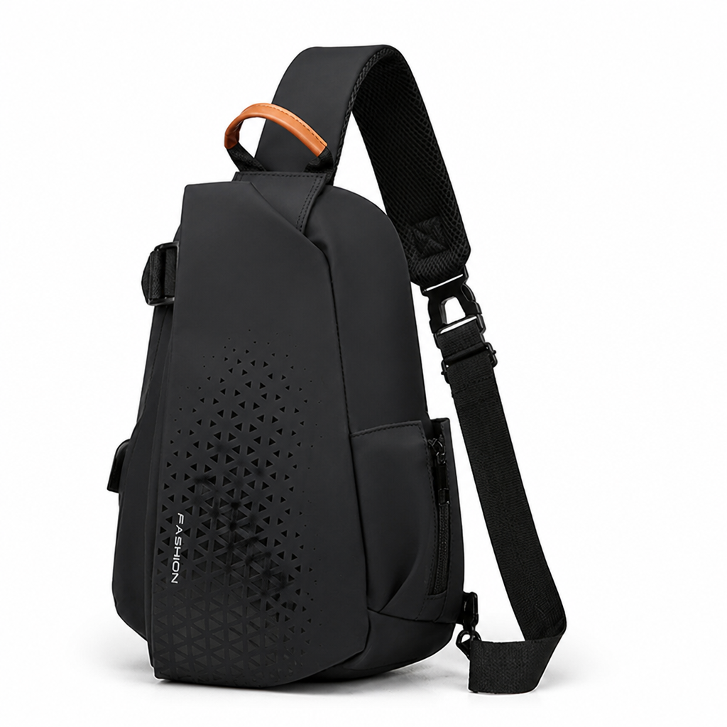 Anti-Theft Locking Zipper Sling Backpack (Cut-Resistant Strap)