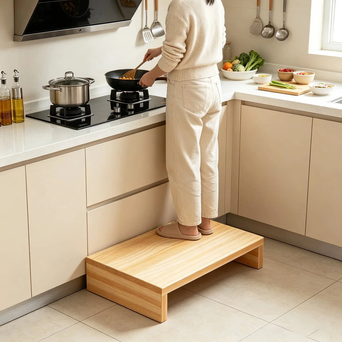 Appliance Riser Platform Solid Wood Low-Profile Design