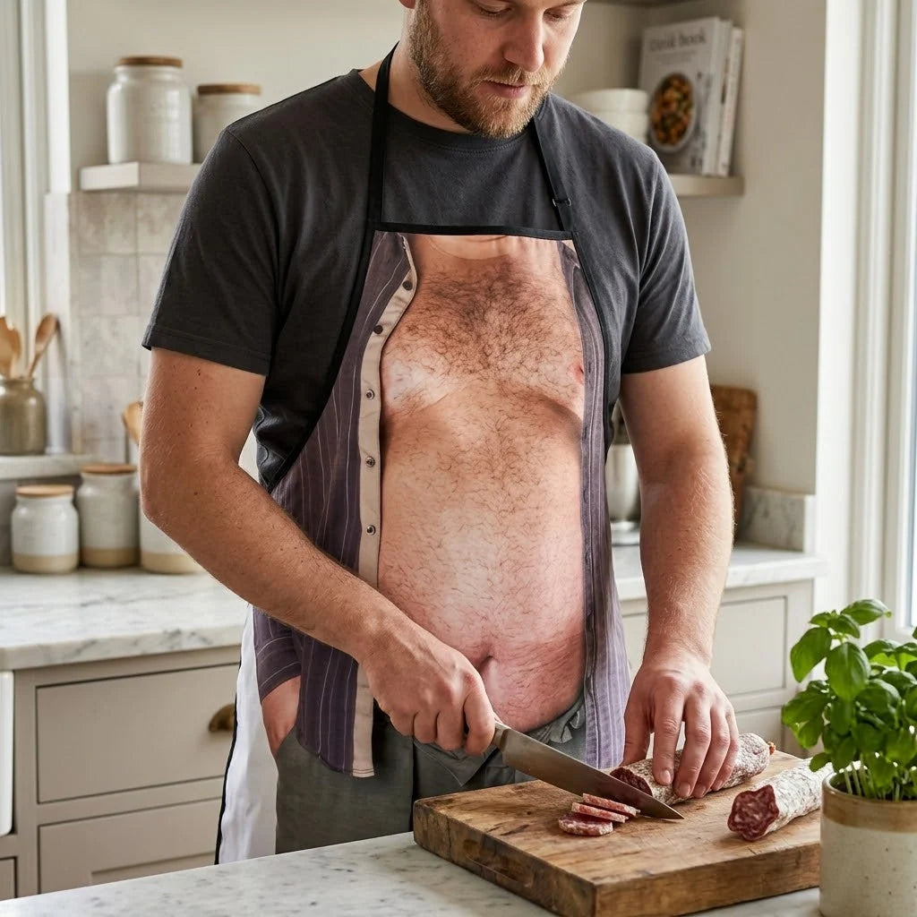 Apron Funny Dad Joke Print Lightweight Non-Woven Fabric