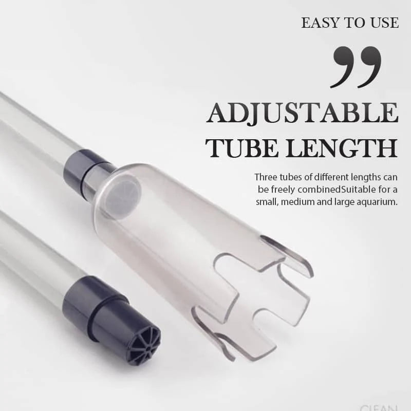 Aquarium Gravel Cleaner Battery-Powered Adjustable Tube Filter Bag