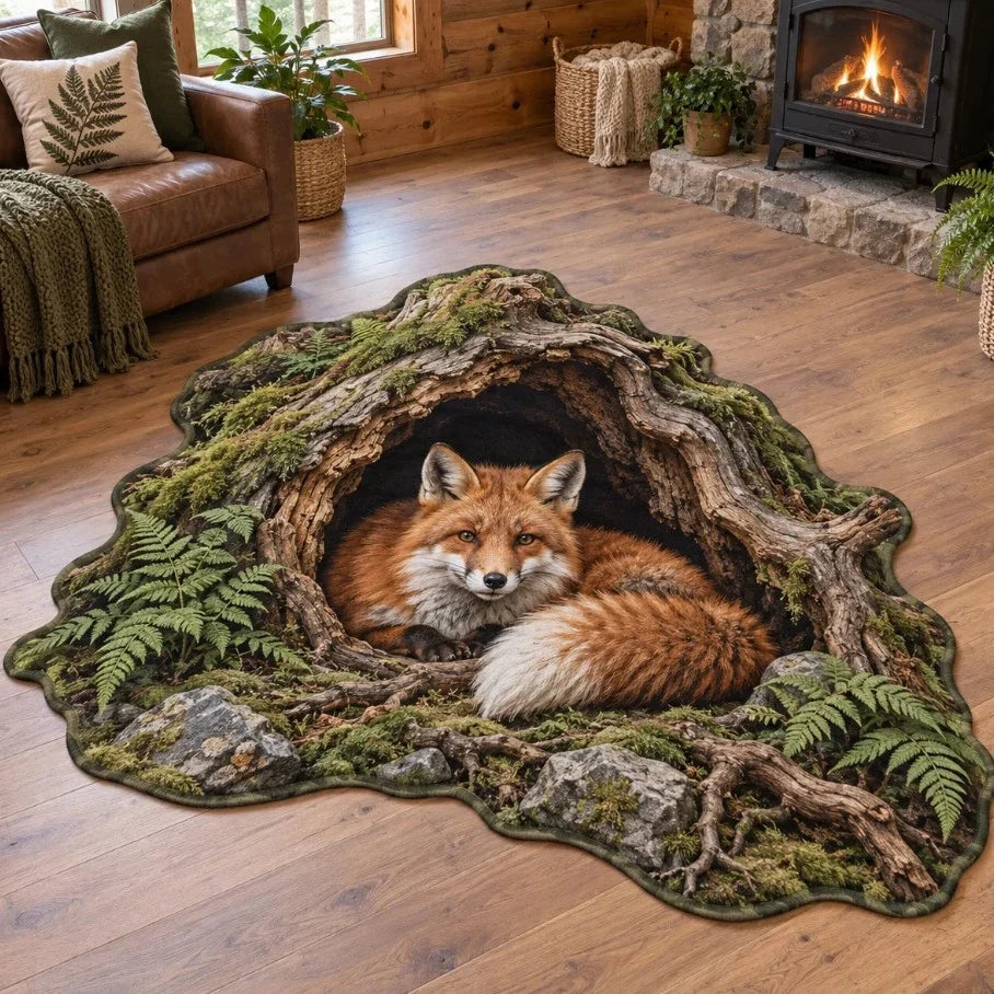 Area Rug Highland Cow Print Soft & Durable Rustic Decor