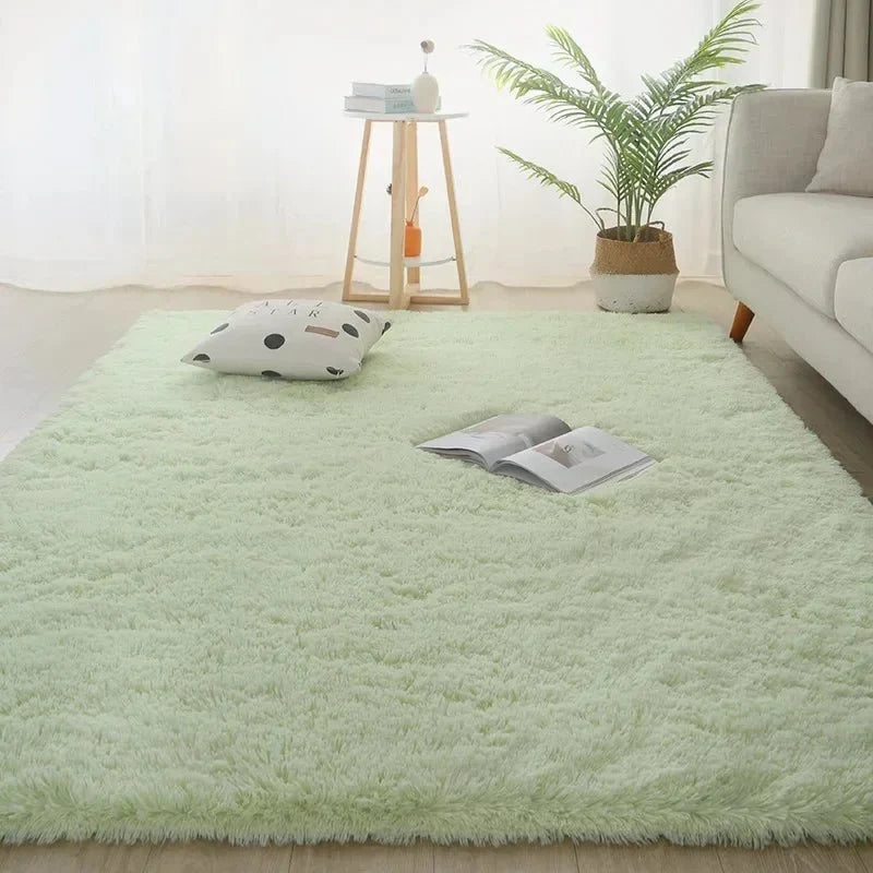 Area Rug Soft Polyester Easy-Care Surface