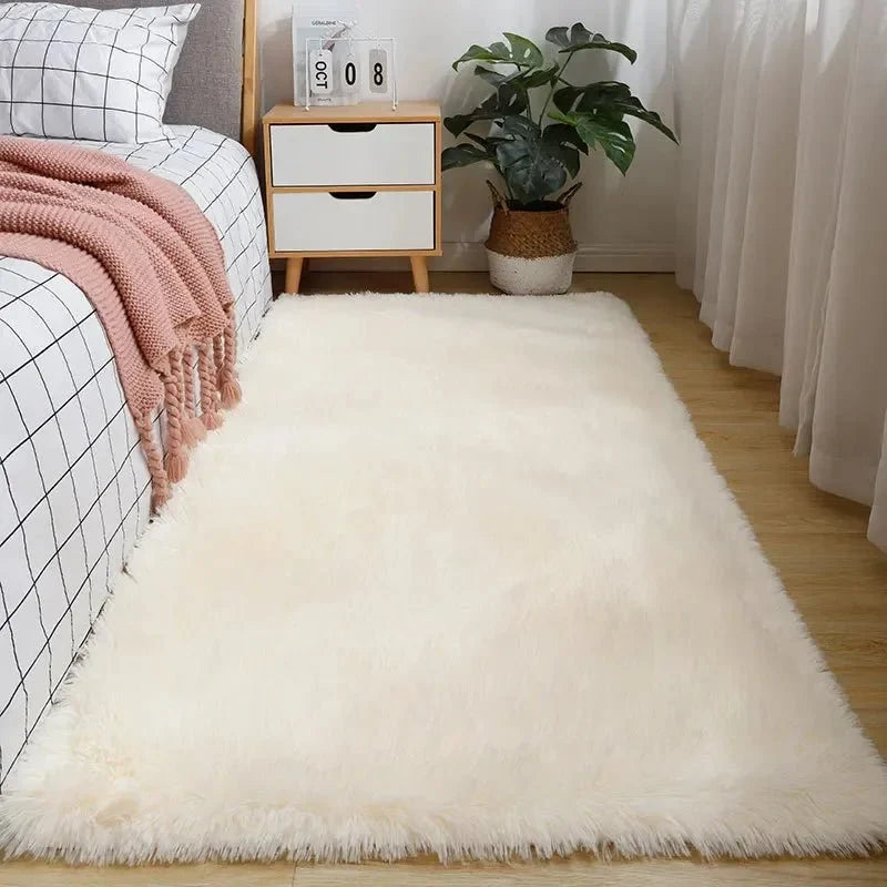Area Rug Soft Polyester Easy-Care Surface