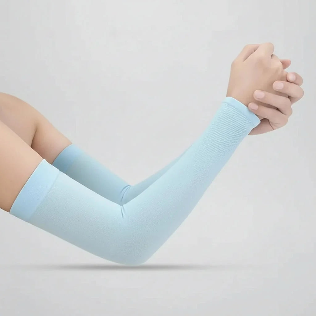 Arm Sleeves UV Protection Cooling Silicone Grip