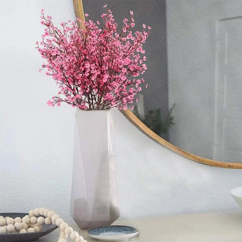 Artificial Cherry Blossom Stem Realistic Pink Flexible