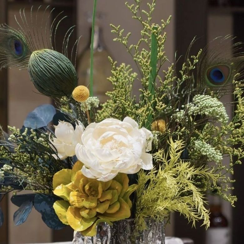 Artificial Floral Arrangement Lifelike & Maintenance-Free Indoor Decor