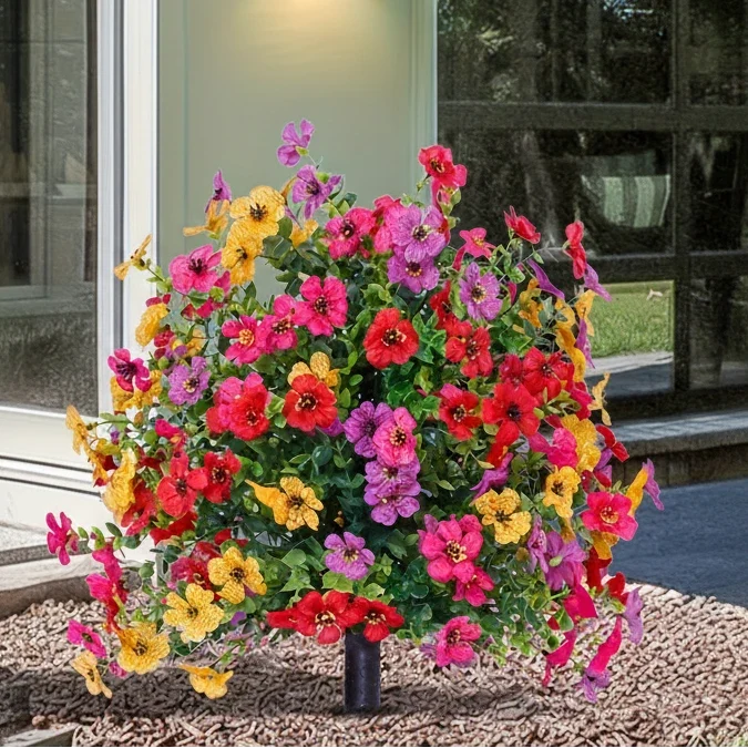 Artificial Flower Arrangement Daisies & Eucalyptus 17.7 Inch