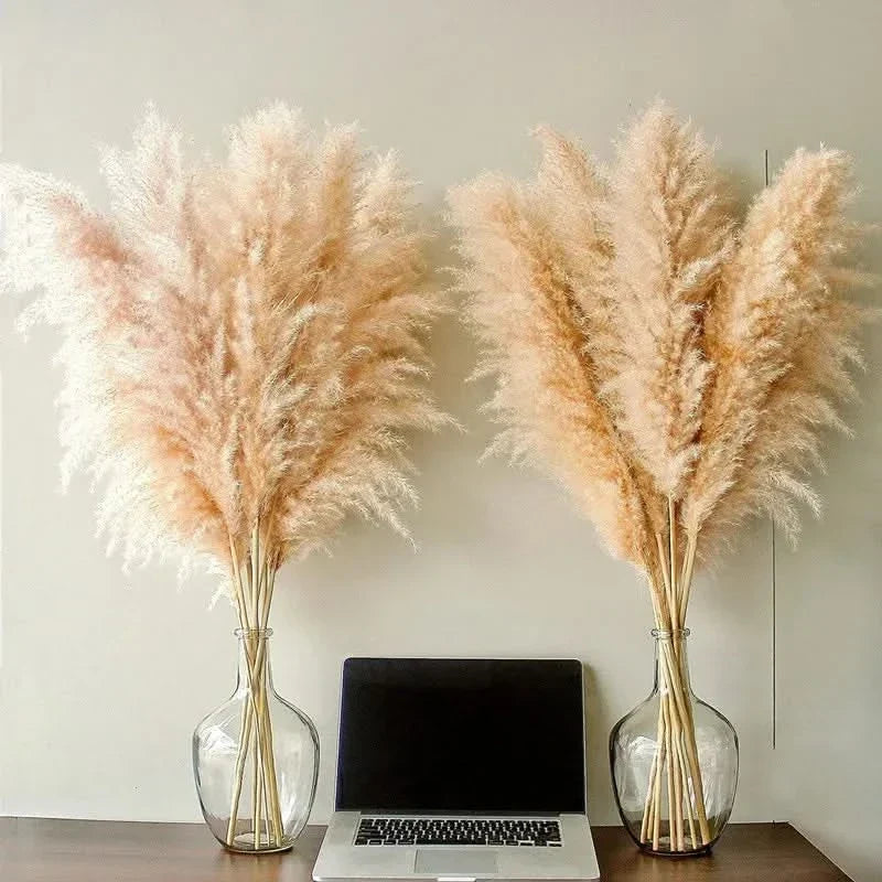 Artificial Pampas Grass Stems Feathery 25.6-Inch Decor