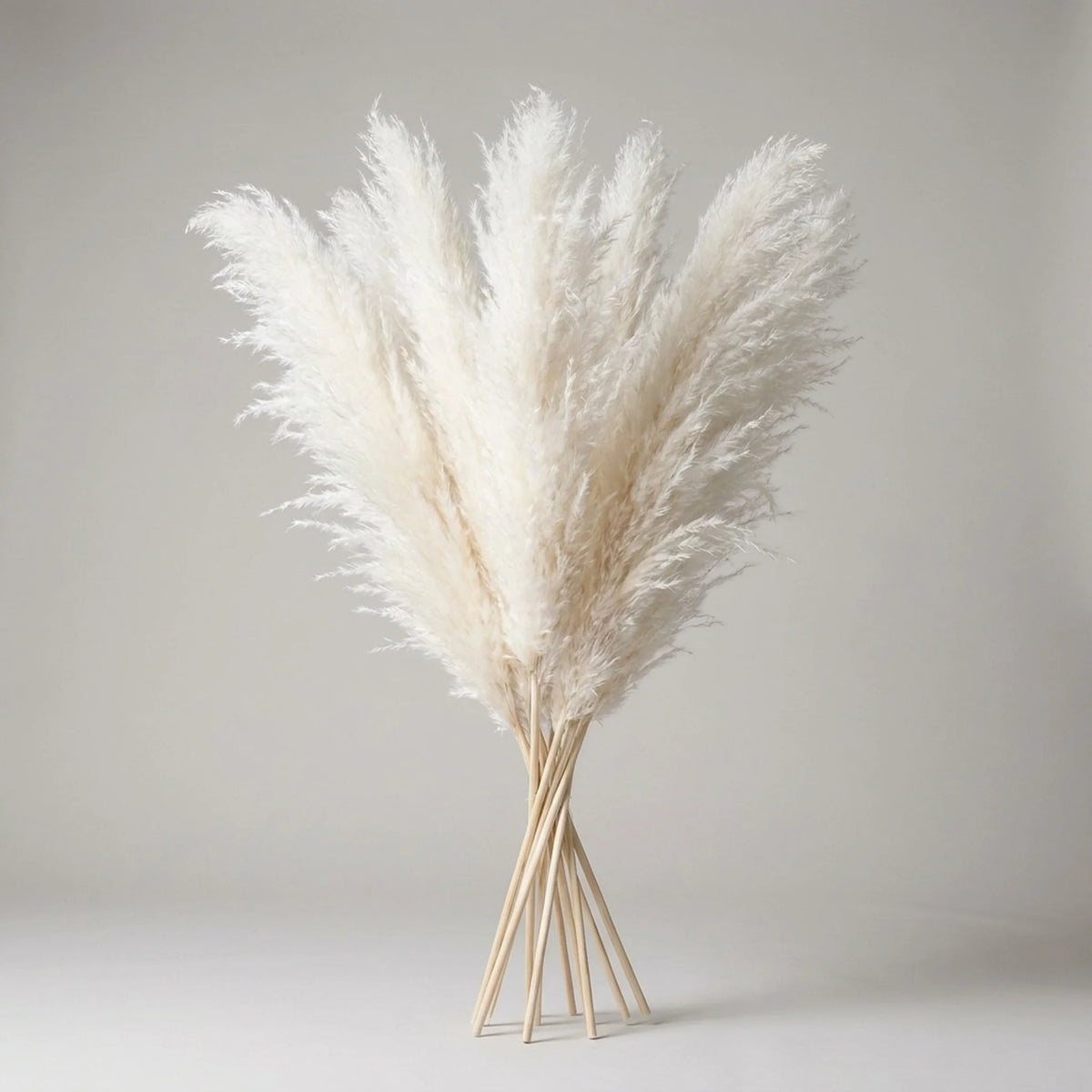 Artificial Pampas Grass Stems Feathery 25.6-Inch Decor