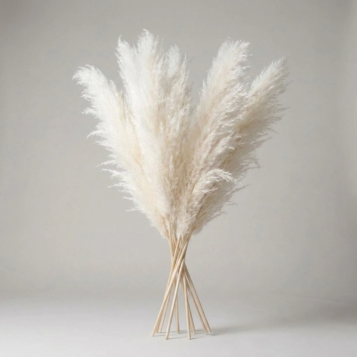 Artificial Pampas Grass Stems Feathery 25.6-Inch Decor