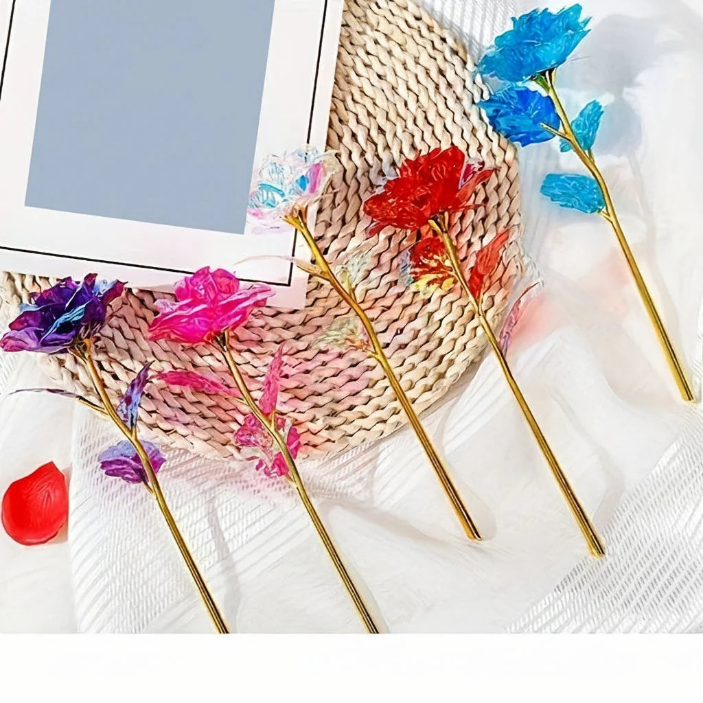 Artificial Rose Bouquet Lifelike Blooms Wired Stems