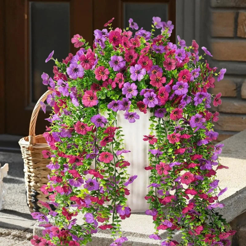 Artificial Trailing Flowers UV-Resistant Bendable Branches
