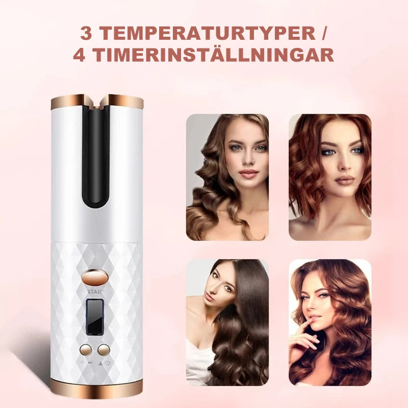 Automatic Curling Iron Cordless Ceramic Coating