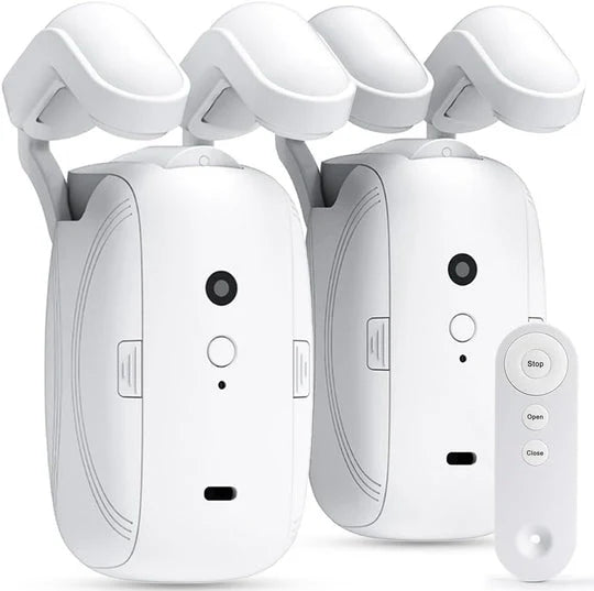 Automatic Curtain Opener Bluetooth Remote & Whisper-Quiet 6-Month Battery