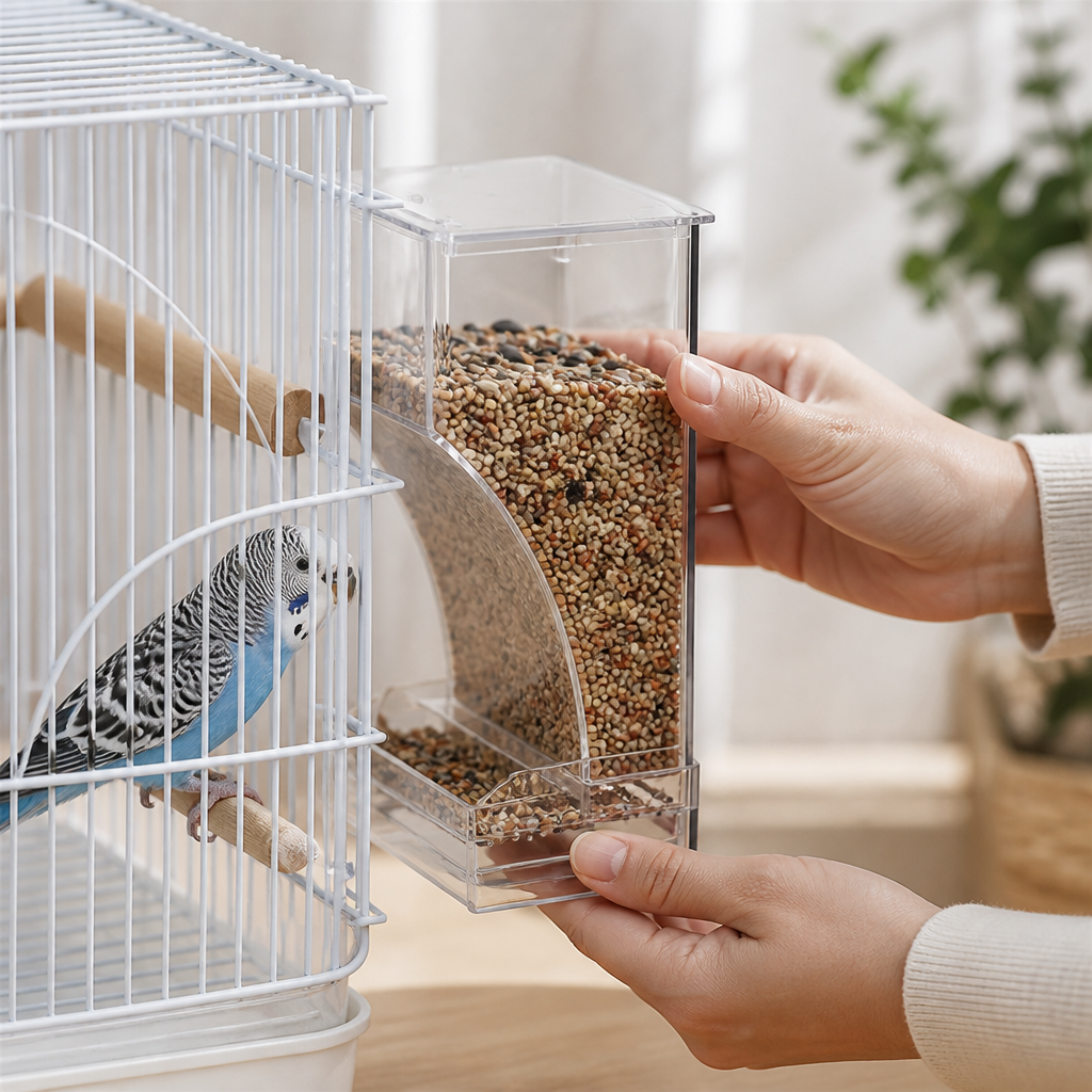 Automatic No-Spill Transparent Bird Feeder (Large Capacity)