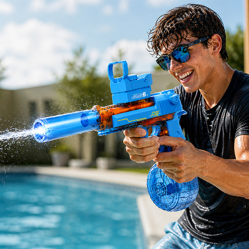Automatic Rechargeable Water Gun (LED Muzzle Light)