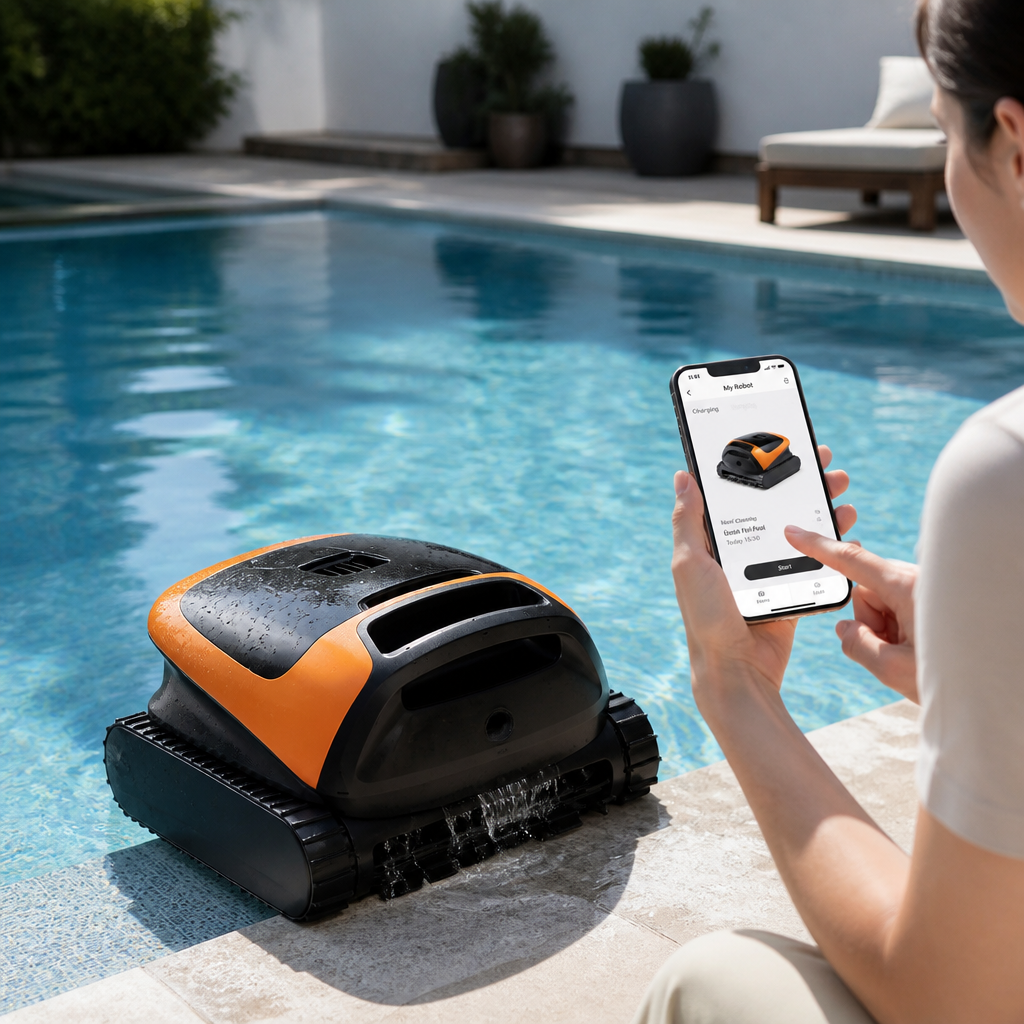 Automatic Surface-Parking & App-Controlled Pool Vacuum Robot