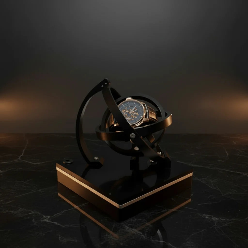 Automatic Watch Winder Wooden Case Quiet Motor Multiple Rotation Modes